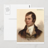 Berühmtes Zitat von Robert Burns Postkarte (Vorne/Hinten)