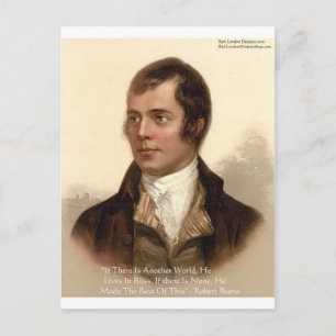 Berühmtes Zitat von Robert Burns Postkarte