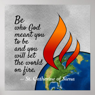 Berühmtester St. Catherine von Siena Zitat Poster