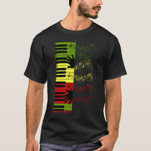 Berühre den Rhythmus – Farbige Klaviertasten Musik T-Shirt