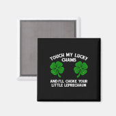 Berühre meinen Glücksbringer Lustiger St. Patrick' Magnet (Vorderseite/Rückseite)