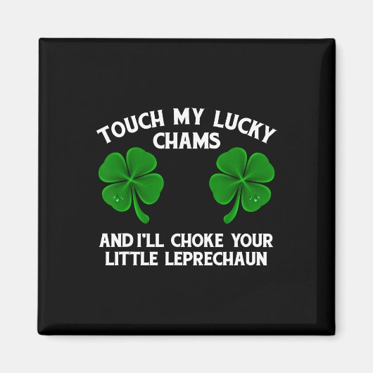 Berühre meinen Glücksbringer Lustiger St. Patrick' Magnet (Vorne)