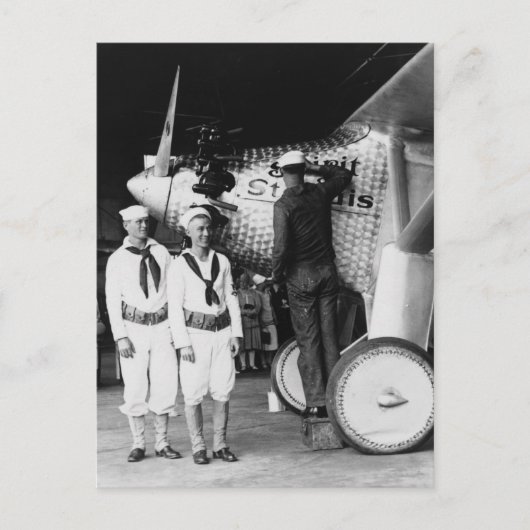 Berühren des Geistes von St. Louis: 1927 Postkarte (Vorderseite)