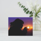 Berühren des Wesens Postkarte (Stehend Vorderseite)