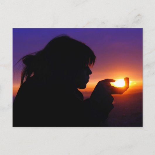 Berühren des Wesens Postkarte (Vorderseite)