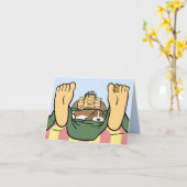 Berühren von Basset Comforting a Sick Friend Carto Karte (Gelbe Blume)