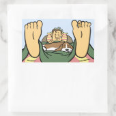 Berühren von Basset Comforting a Sick Friend Carto Rechteckiger Aufkleber (Tasche)