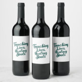 Berühren von Leben Heilende Soule | Erntedank Weinetikett (Flaschen)