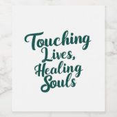 Berühren von Leben Heilende Soule | Erntedank Weinetikett (Einzelnes Label)