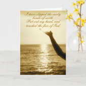 Berührte das Gesicht Gott-des inspirierend Karte (Gelbe Blume)