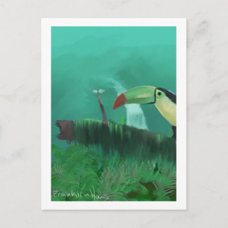 Berührung im Regenwald Postkarte