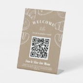 berührungslose QR-Code-Prüfung auf Bestellung-Menü Sockelschild (Vorderseite)