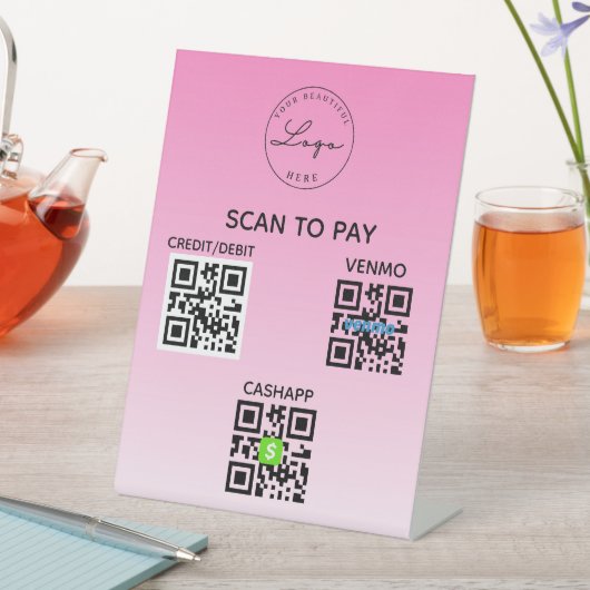 berührungslose QR-Code-Prüfung bis Pink Sockelschild (In Situ)