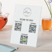 berührungslose QR-Code-Prüfung zum Pay-Pay-Pal-Zei Sockelschild (In Situ)