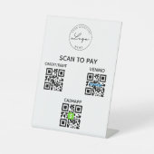 berührungslose QR-Code-Prüfung zum Pay-Pay-Pal-Zei Sockelschild (Vorderseite)