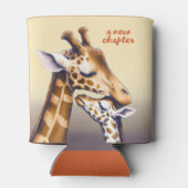 Berührungsmoment zwischen Mutter Giraffe und Kalb Dosenkühler (Rückseite)