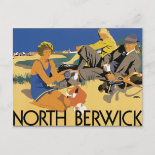 Berwick, Schottland Vintage-Reiseposter Postkarte