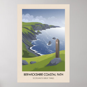 Berwickshire Küstenweg Scotlands Great Trails Poster