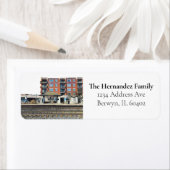 Berwyn Illinois Rücksendeadressen-Aufklebers (Insitu)