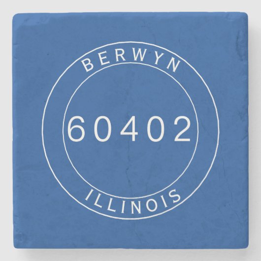 Berwyn, Illnois Zip Code Steinuntersetzer (Vorderseite)