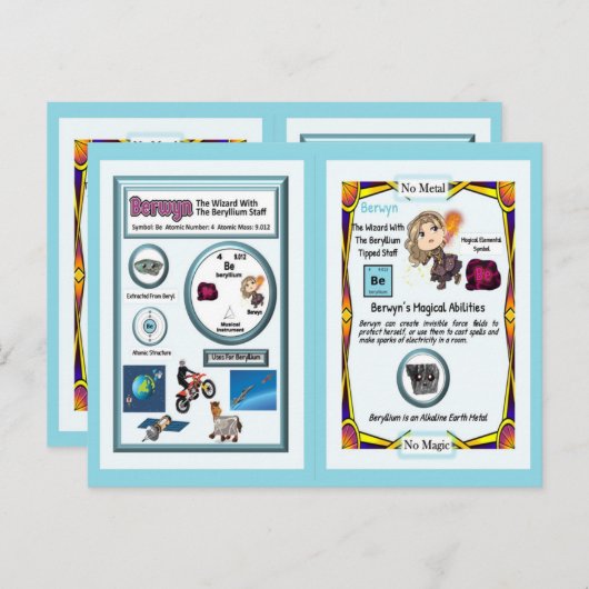 Berwyn Wizard - Beryllium Element Postkarte (Vorne/Hinten)