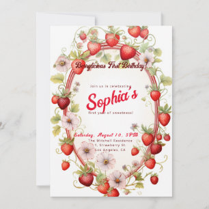 Berylicious First Geburtstag! Party zum 1. Jahrest Einladung