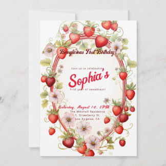 Berylicious First Geburtstag! Party zum 1. Jahrest Einladung