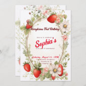 Berylicious First Geburtstag! Party zum 1. Jahrest Einladung (Vorne/Hinten)