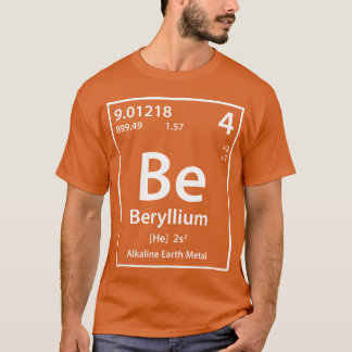 Beryllium-Element weiß retro T-Shirt