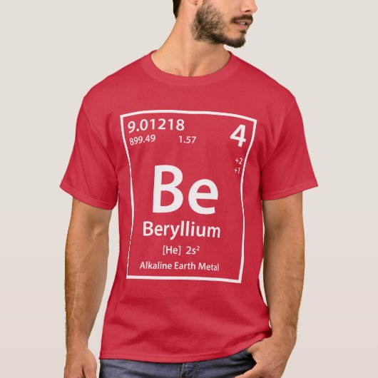 Beryllium-Element (weiß) T-Shirt (Vorderseite)