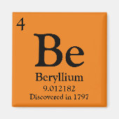 Beryllium Periodic Table Magnet (Vorne)