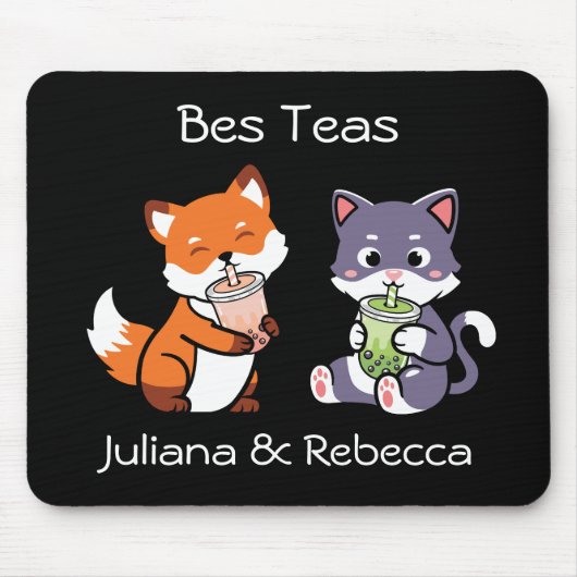 Bes Teas Boba Bubble Tee Maus Pad Mousepad (Vorne)