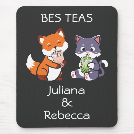 Bes Teas Boba Bubble Tee Maus Pad Mousepad (Vorne)