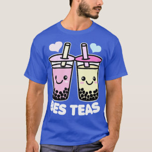 Bes Teas Niedlich Kawaii Bubble Tea Pun Besties T-Shirt