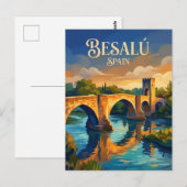 Besalú Spanien Postkarte (Vorne/Hinten)