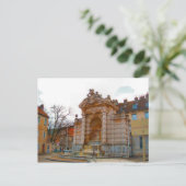 Besançon, antiker Brunnen Postkarte (Stehend Vorderseite)
