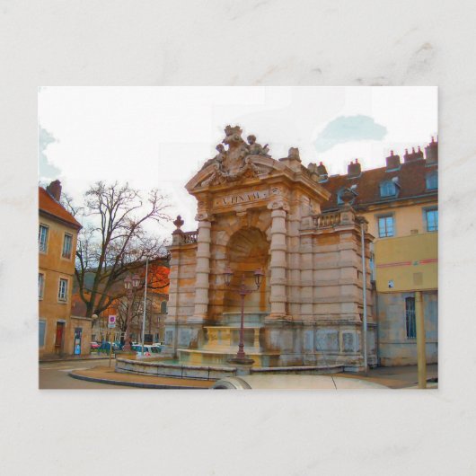 Besançon, antiker Brunnen Postkarte (Vorderseite)