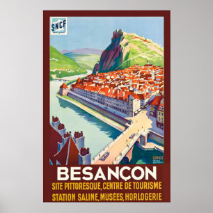 Besançon Frankreich Vintage-Reiseposter Poster