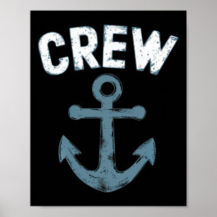 Besatzung Anker Schifffahrt Boot Segeln Seeleute O Poster
