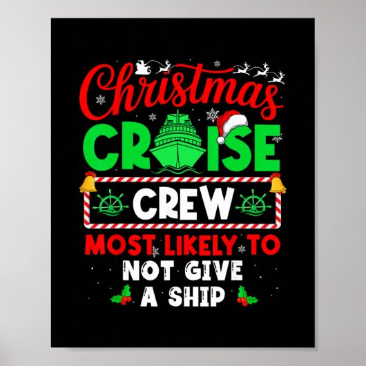 Besatzung der Weihnachtskreuzfahrt, die am wahrsch Poster (Vorne)
