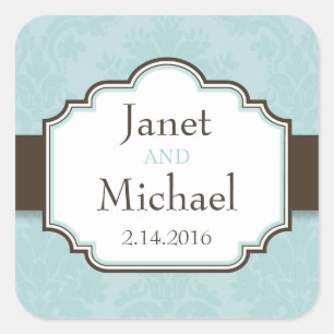 Beschädigen Sie die Damaske mit großen Aufklebern/ Quadratischer Aufkleber