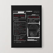 Beschädigt - Techno-Brutalist Streetwear Design Button (Vorderseite)