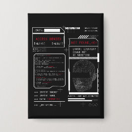 Beschädigt - Techno-Brutalist Streetwear Design Button