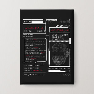 Beschädigt - Techno-Brutalist Streetwear Design Button
