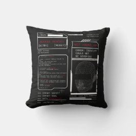 Beschädigt - Techno-Brutalist Streetwear Design Kissen