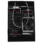 Beschädigt - Techno-Brutalist Streetwear Design Mittlere Geschenktüte (Vorderseite)