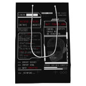 Beschädigt - Techno-Brutalist Streetwear Design Mittlere Geschenktüte (Rückseite)