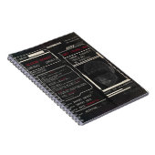 Beschädigt - Techno-Brutalist Streetwear Design Notizblock (Rechte Seite)