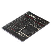 Beschädigt - Techno-Brutalist Streetwear Design Notizblock (Linke Seite)