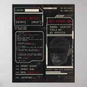 Beschädigt - Techno-Brutalist Streetwear Design Poster (Vorne)